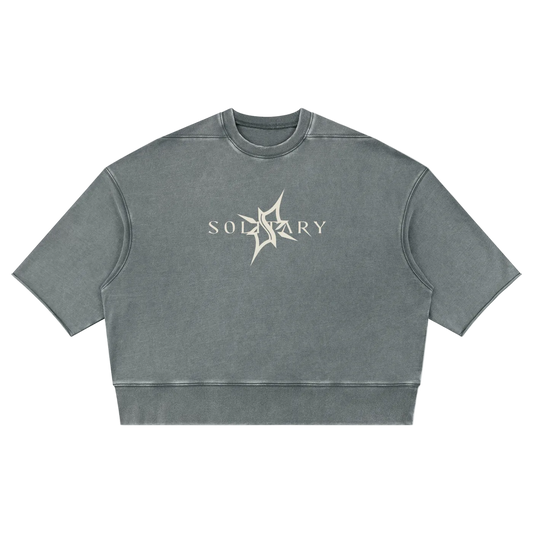 Unisex Mineral Wash Boxy Raw Edge T-Shirt