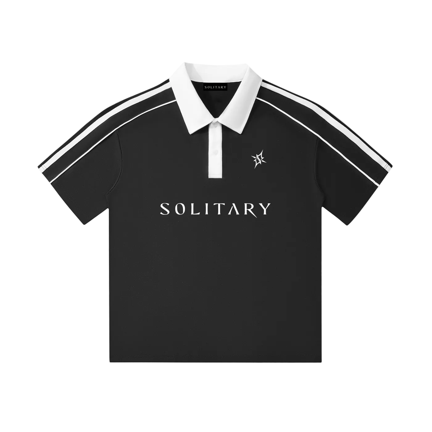 Contrast Collar Short-Sleeve Polo Shirt
