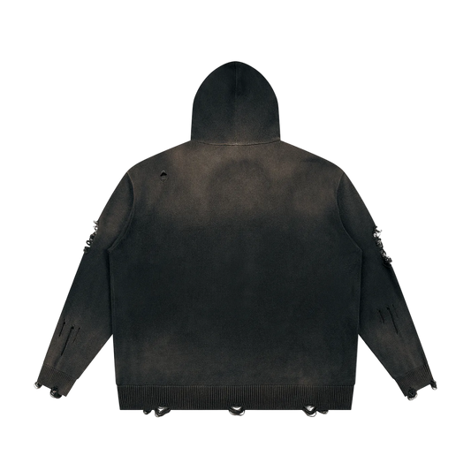 Solitary Distressed Sweater Jacket
