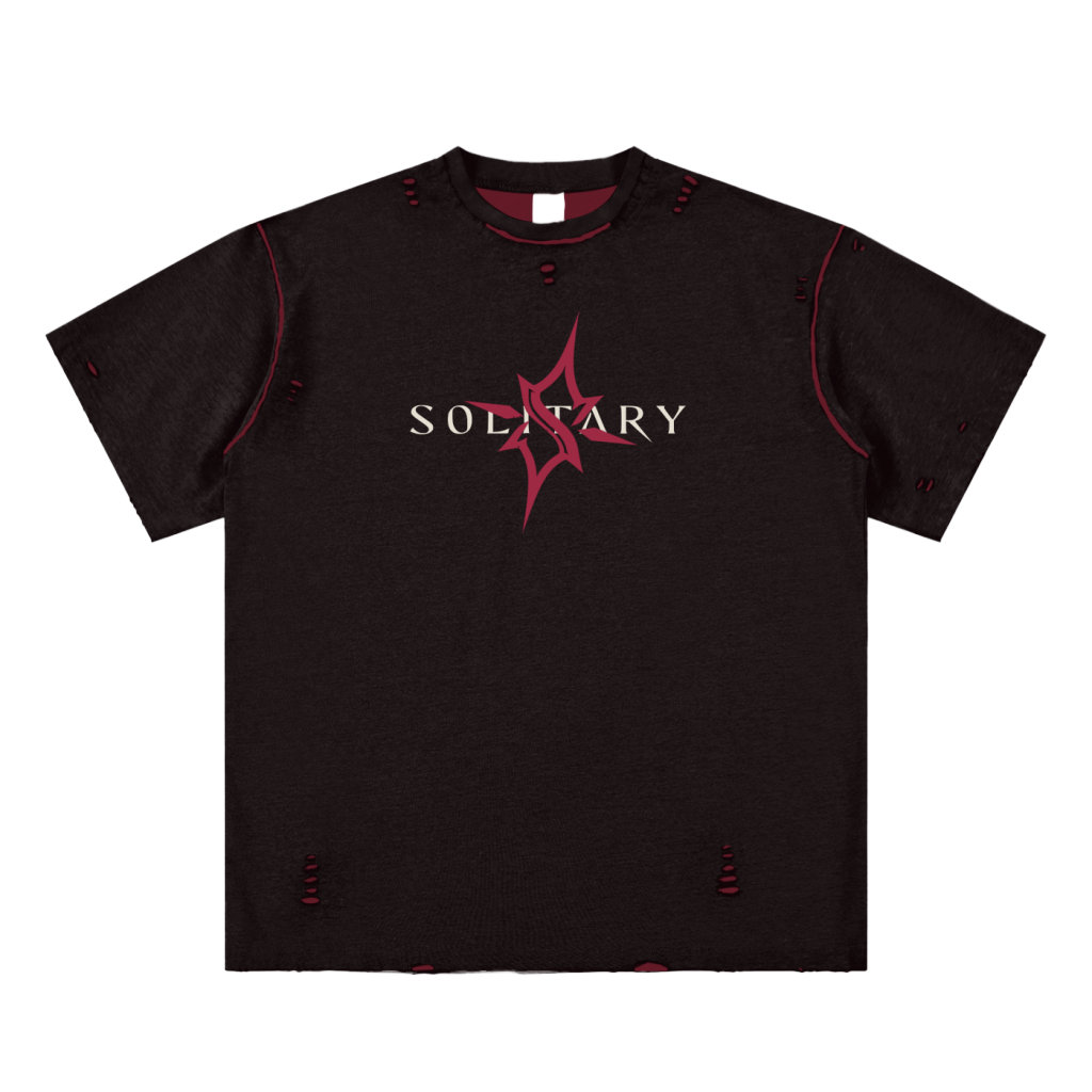 Hand-frayed Reversible T-shirt