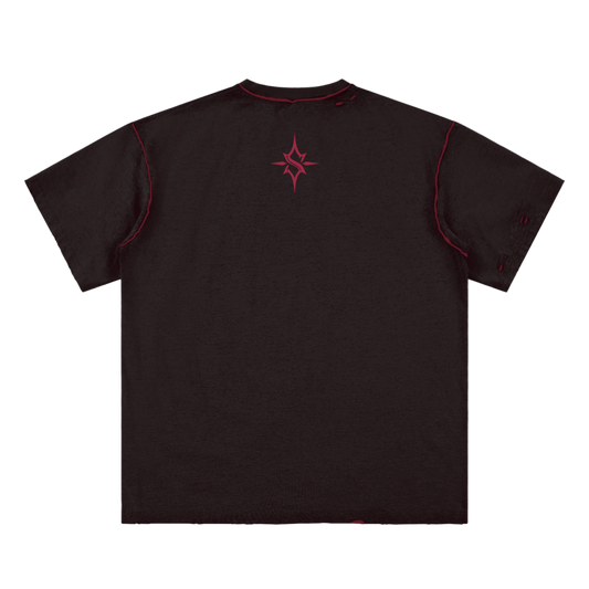 Hand-frayed Reversible T-shirt